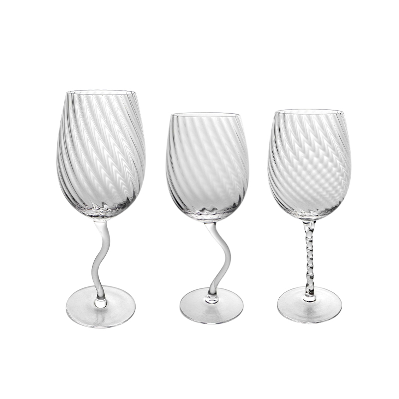 Twill Embossed Wine Glass YD-PTC-041