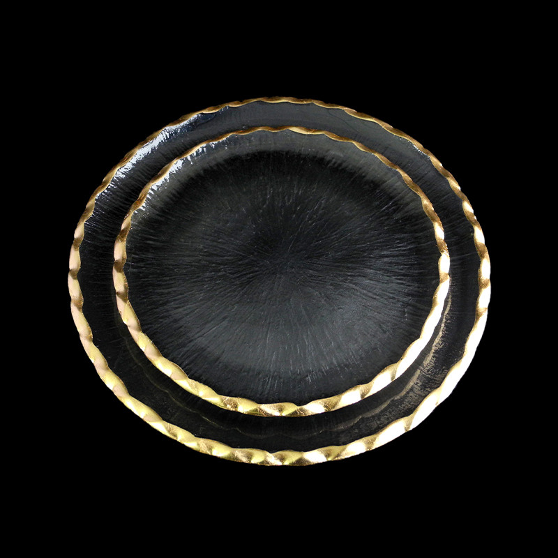 Circular Pattern Gold-painted Hot Bending Plate YD-HBP-028