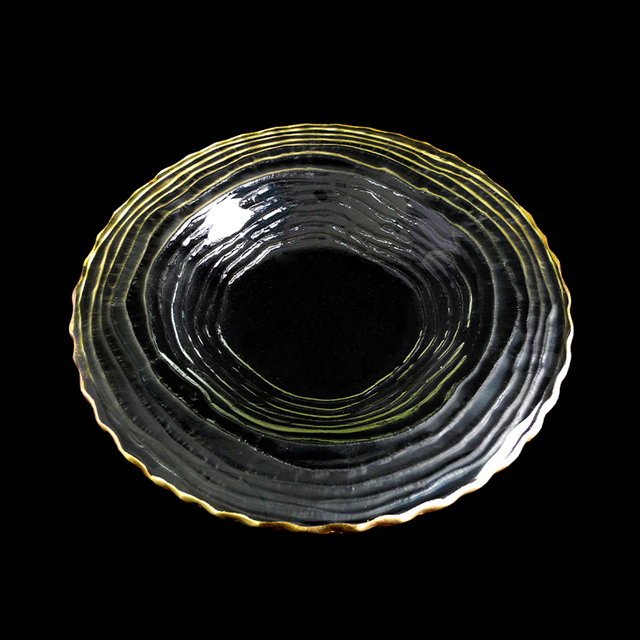 Circular Pattern Gold-painted Hot Bending Plate YD-HBP-024