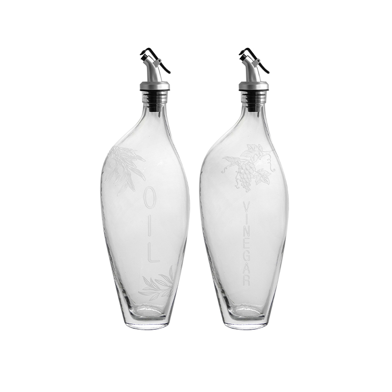 Embossed Special-shaped Glass Oil Bottle YD-OVB-015