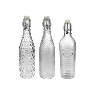 Relief Transparent Glass Clasp Bottle YD-BOT-046