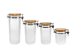 Wooden Sealed Cover with High Borosilicate Glass Storage Tank YD-STJ-106