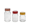 Different Colored Stainless Steel Lids for High Borosilicate Glass Storage Jars YD-STJ-154
