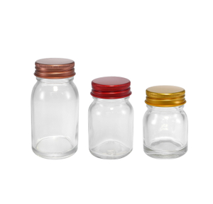 Different Colored Stainless Steel Lids for High Borosilicate Glass Storage Jars YD-STJ-154