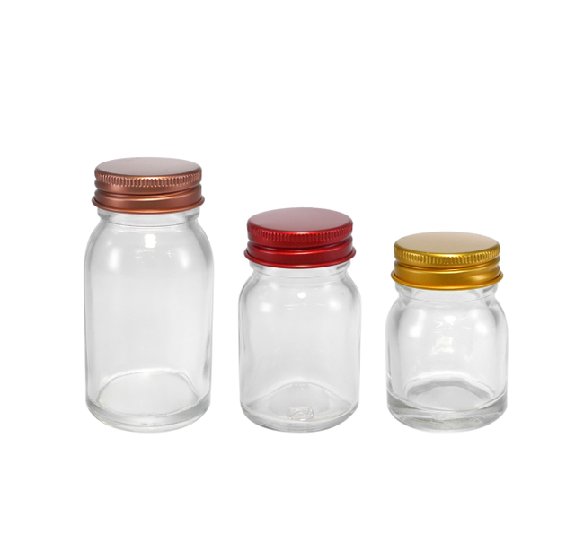 Different Colored Stainless Steel Lids for High Borosilicate Glass Storage Jars YD-STJ-154