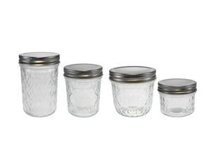 Relief-patterned Silver Stainless Steel Lid for High Borosilicate Glass Storage Tank YD-STJ-140