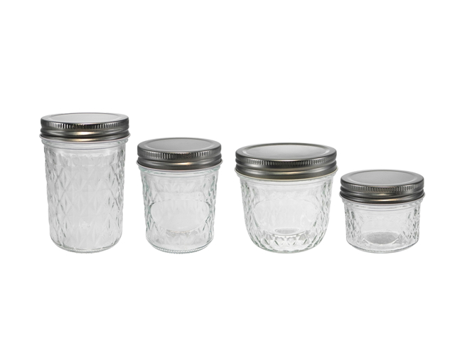 Relief-patterned Silver Stainless Steel Lid for High Borosilicate Glass Storage Tank YD-STJ-140