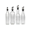 Relief Transparent Glass Balsamic Vinegar Bottle YD-VOB-040