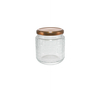 Brown Stainless Steel Lid with Dot Embossing, High Borosilicate Glass Storage Tank YD-STJ-178