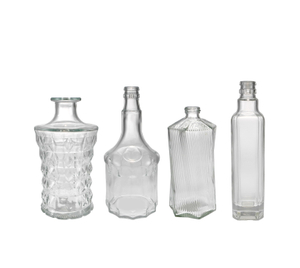 Oval Relief Glass Wine Bottle YD-BOW-016