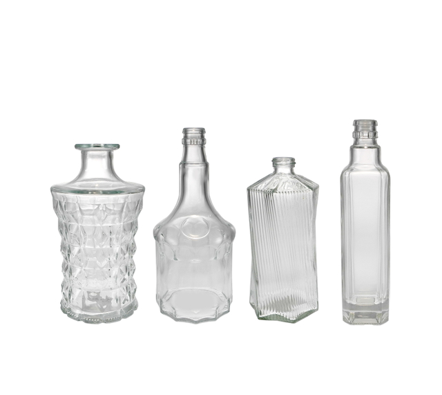 Oval Relief Glass Wine Bottle YD-BOW-016