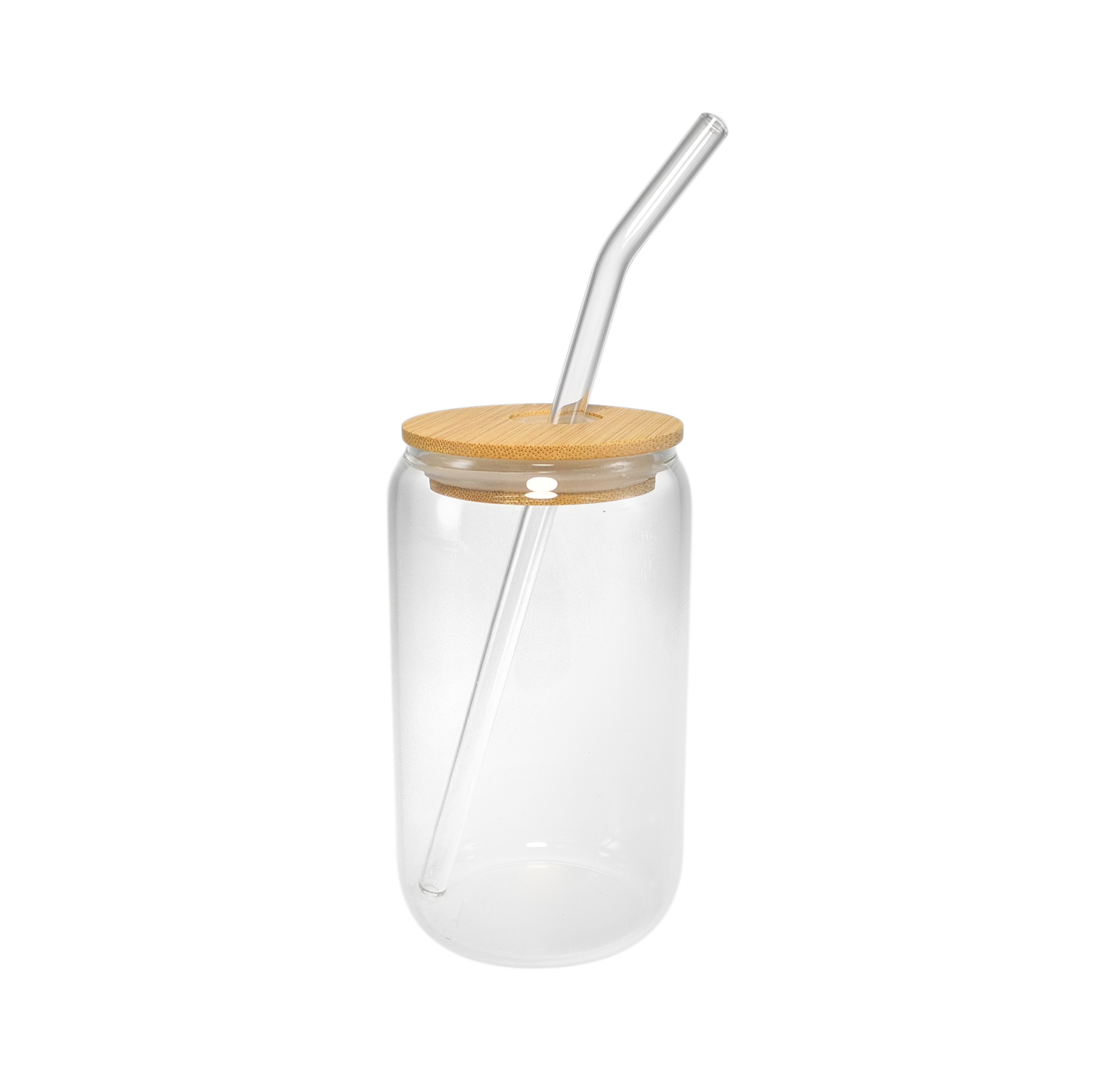 Wooden Lid with Straw, High Borosilicate Glass Cup YD-CPU-124
