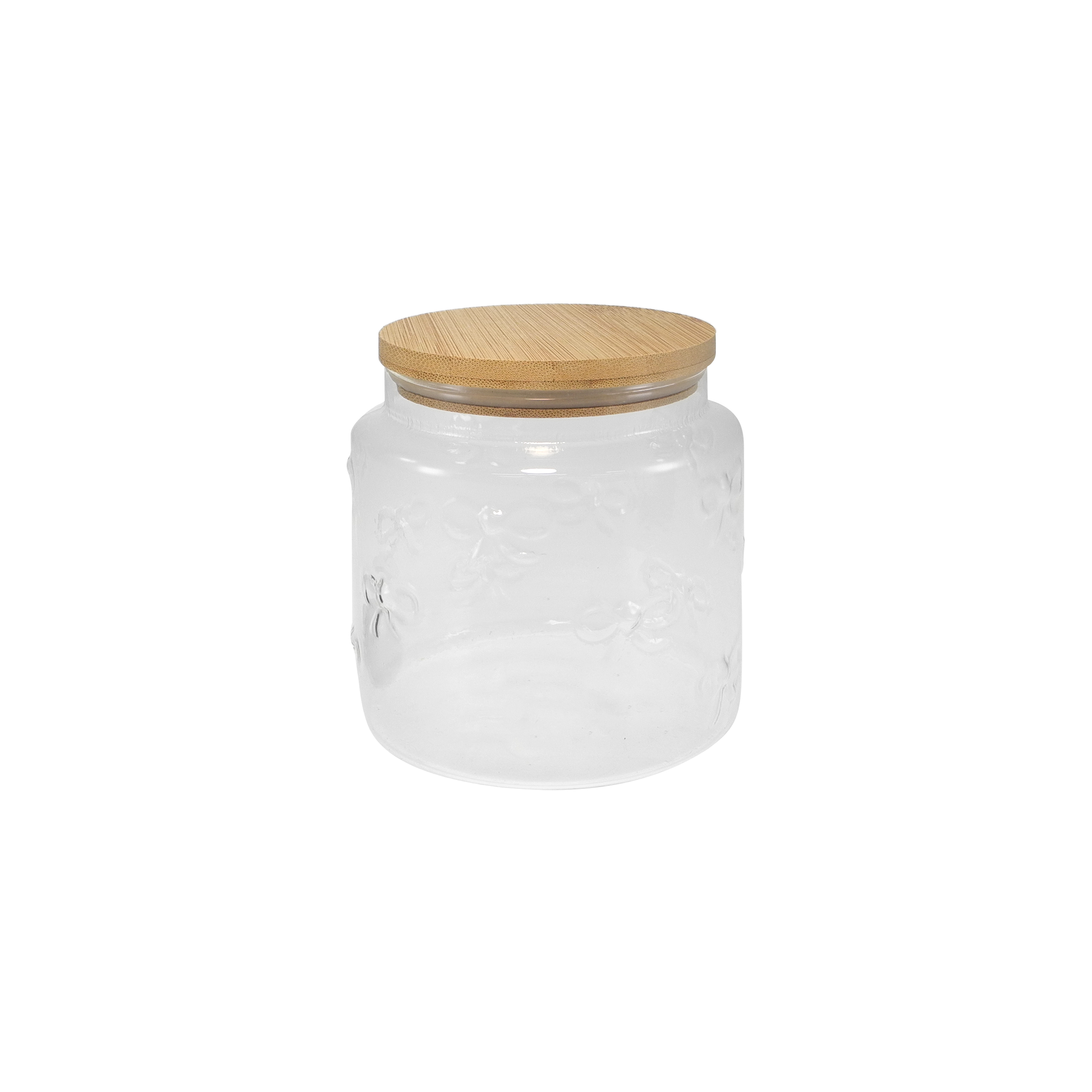 Brogan Embossed Borosilicate Glass Storage Jar YD-STJ-083