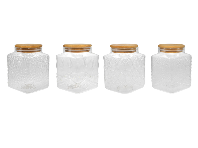 External Relief High Borosilicate Glass Storage Jar YD-STJ-074