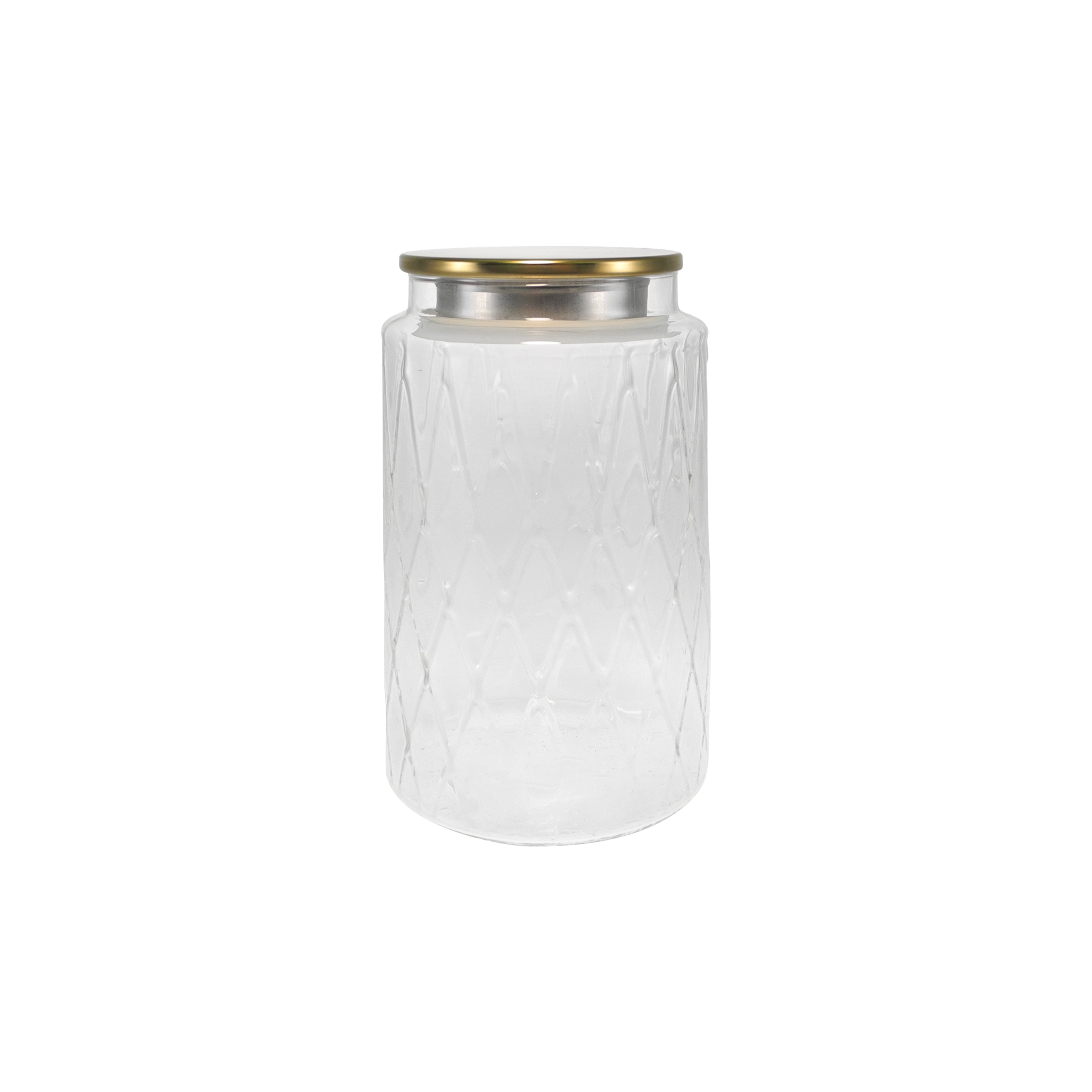 External Relief Pattern High Borosilicate Glass Storage Jar YD-STJ-076