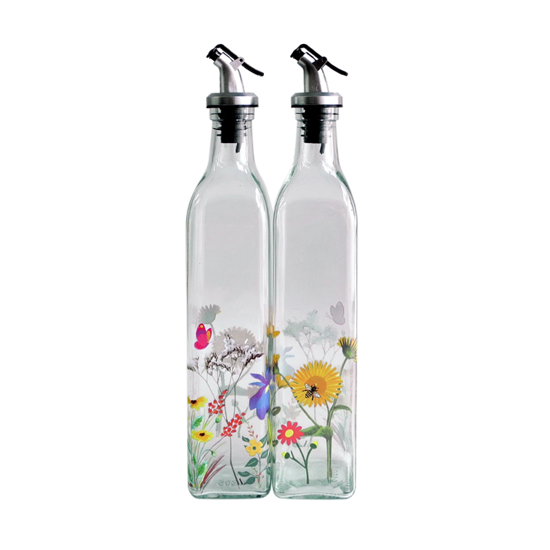 Flower Sticker Oil Bottle YD-OVB-021