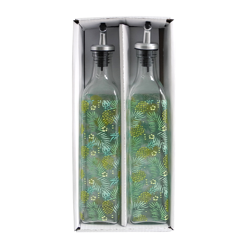 Green Floral Paper Oil Bottle YD-OVB-024