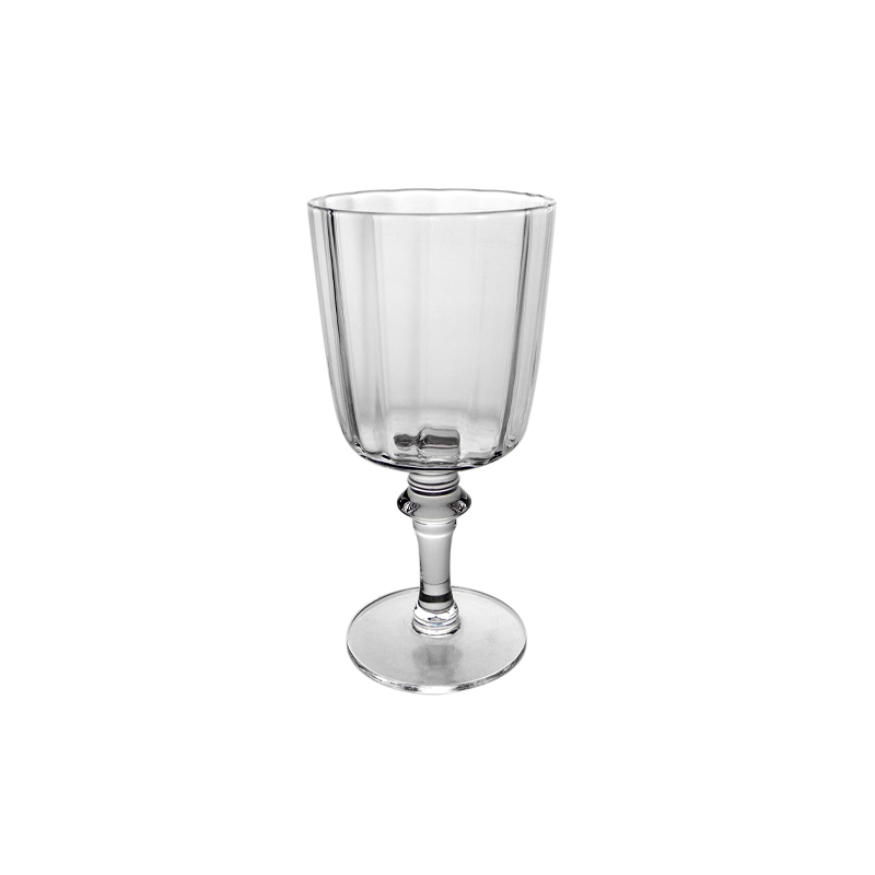 Transparent Vertical Grain Wine Glass YD-PTC-043
