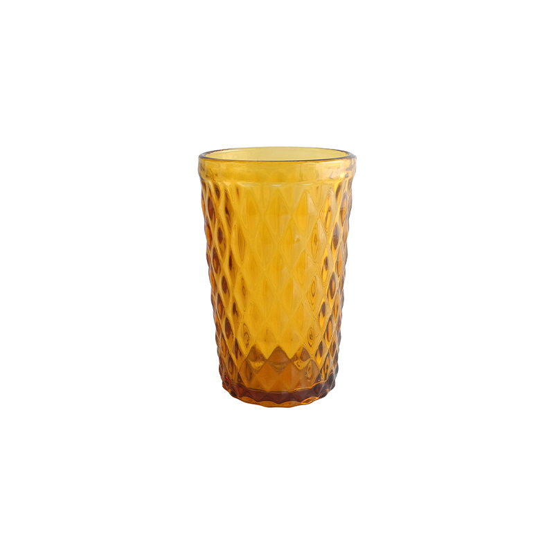 Yellow Diamond Pattern Glass Set YD-CUP-063