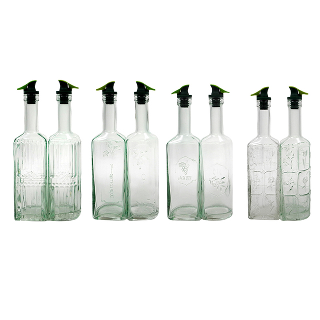 Green Grouped Glass Oil Bottles YD-OVB-031