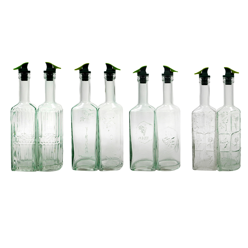 Green Grouped Glass Oil Bottles YD-OVB-031