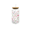 Bow-tie Patterned Glass Straw Cup YD-CUP-083