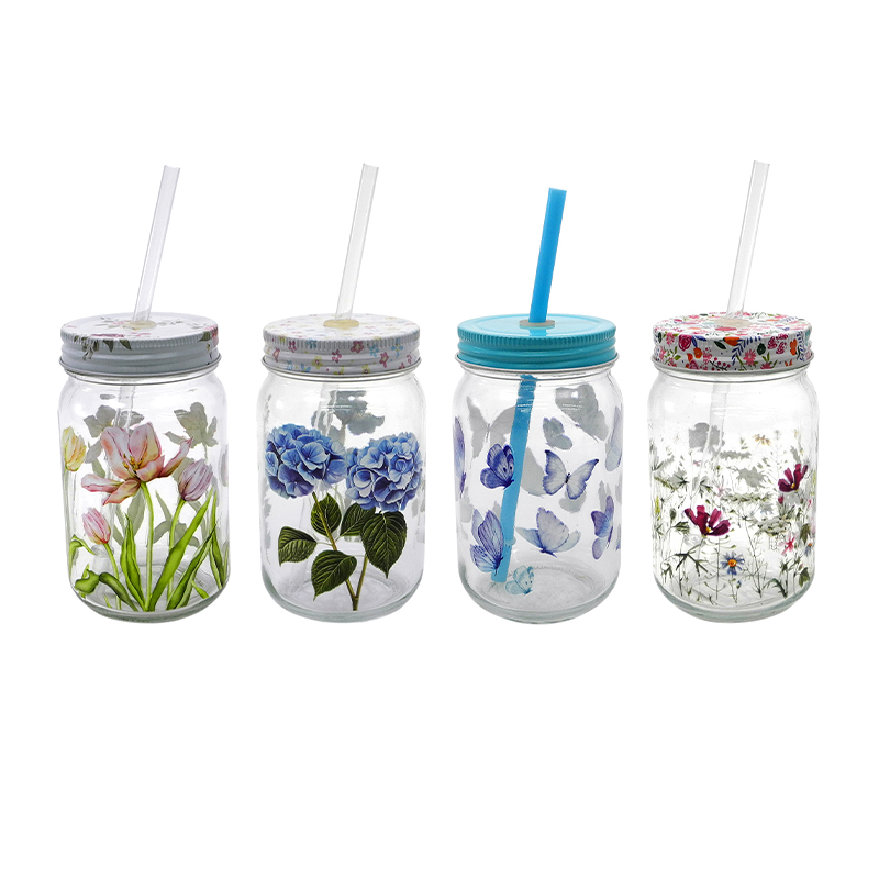 Sticker Glass Straw Cup YD-CUP-084