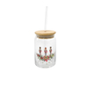 Christmas Patterned Glass Straw Cup YD-CUP-088