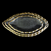 Leaf-shaped Gold-painted Hot Bending Plate YD-HBP-010