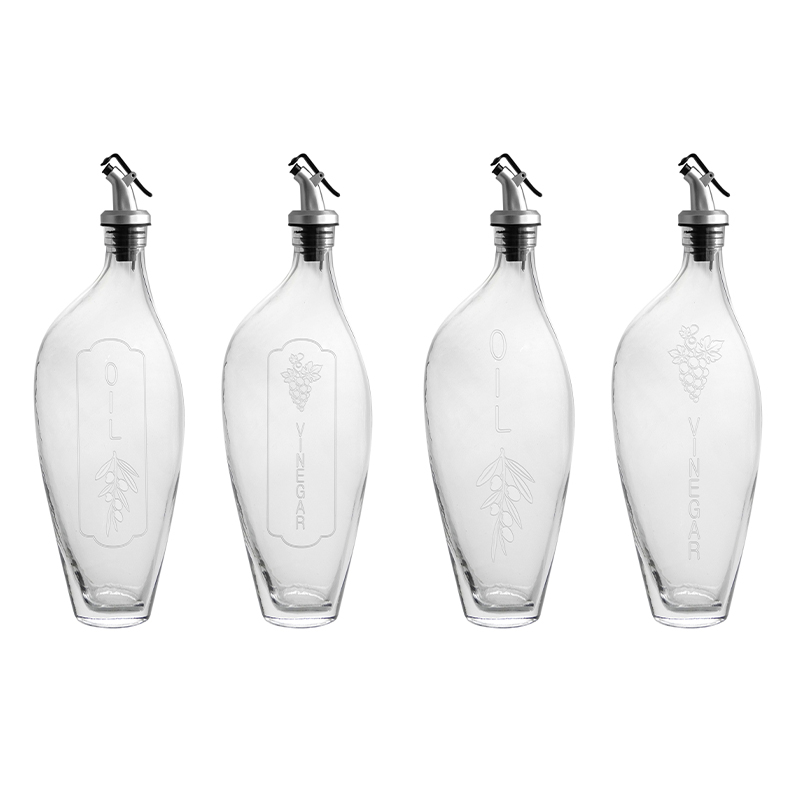 Embossed Special-shaped Glass Oil Bottle YD-OVB-015