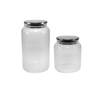 Vertical Striped Stainless Steel Lid with High Borosilicate Glass Storage Jar YD-STJ-105