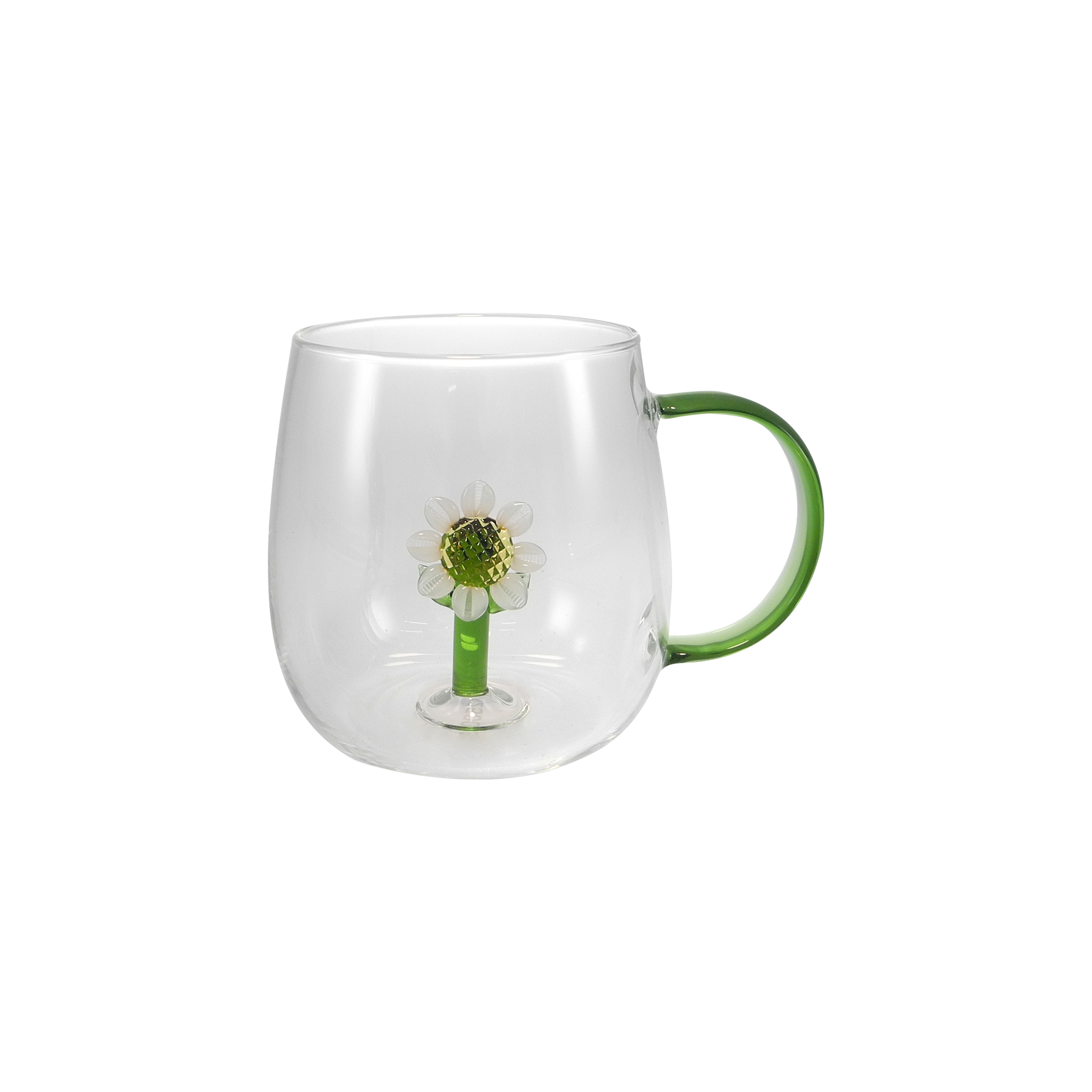 Glass Cup with Handle Made of High Borosilicate Glass YD-CPU-096