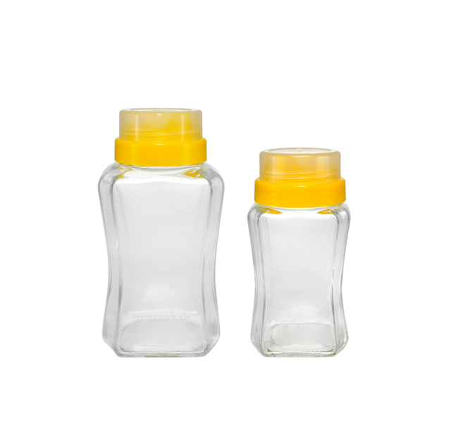 Yellow Lidted High Borosilicate Glass Honey Storage Jar YD-SWTJ-108
