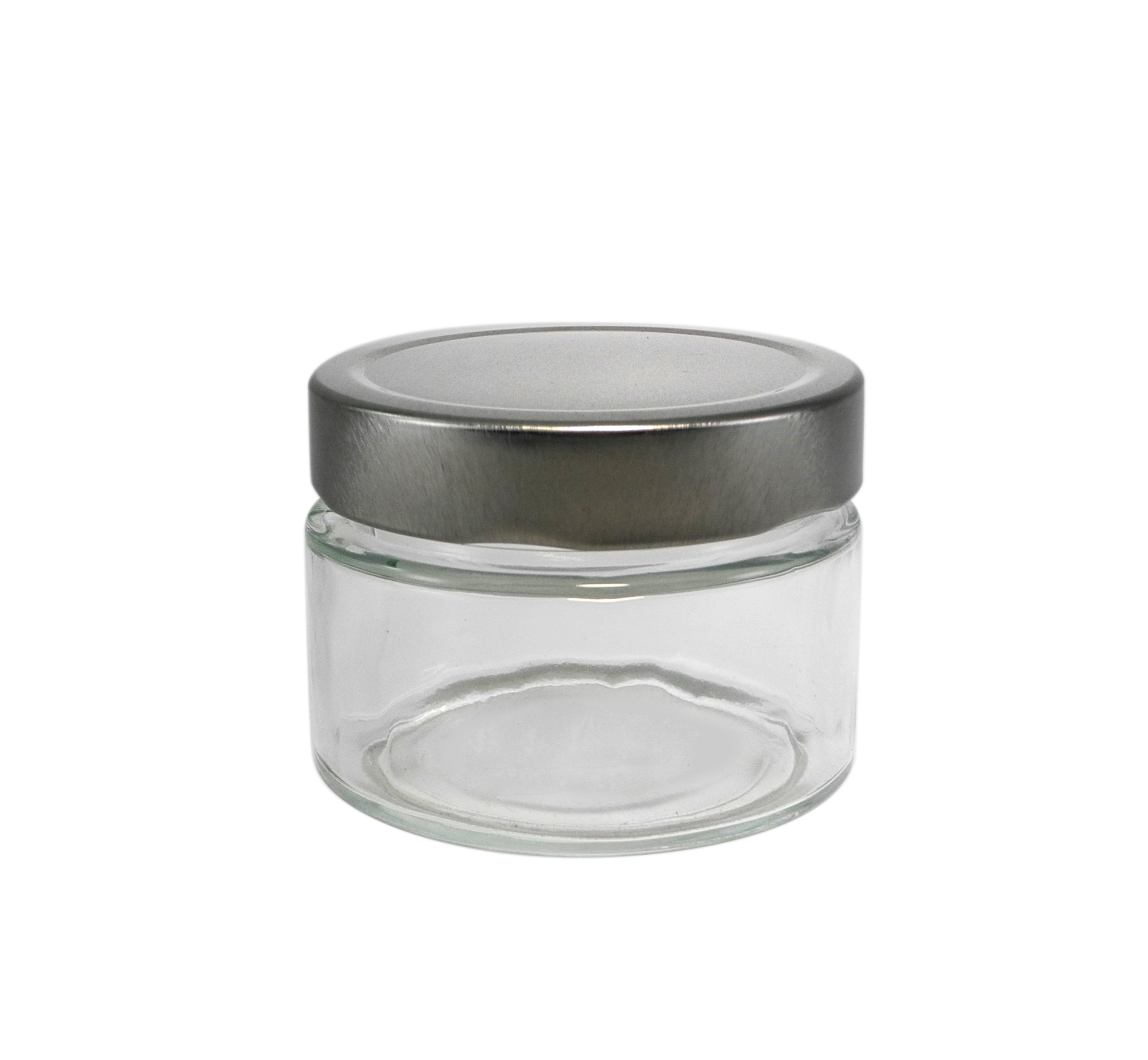 Small-sized Silver Stainless Steel Lid for High Borosilicate Glass Storage Jar YD-STJ-151