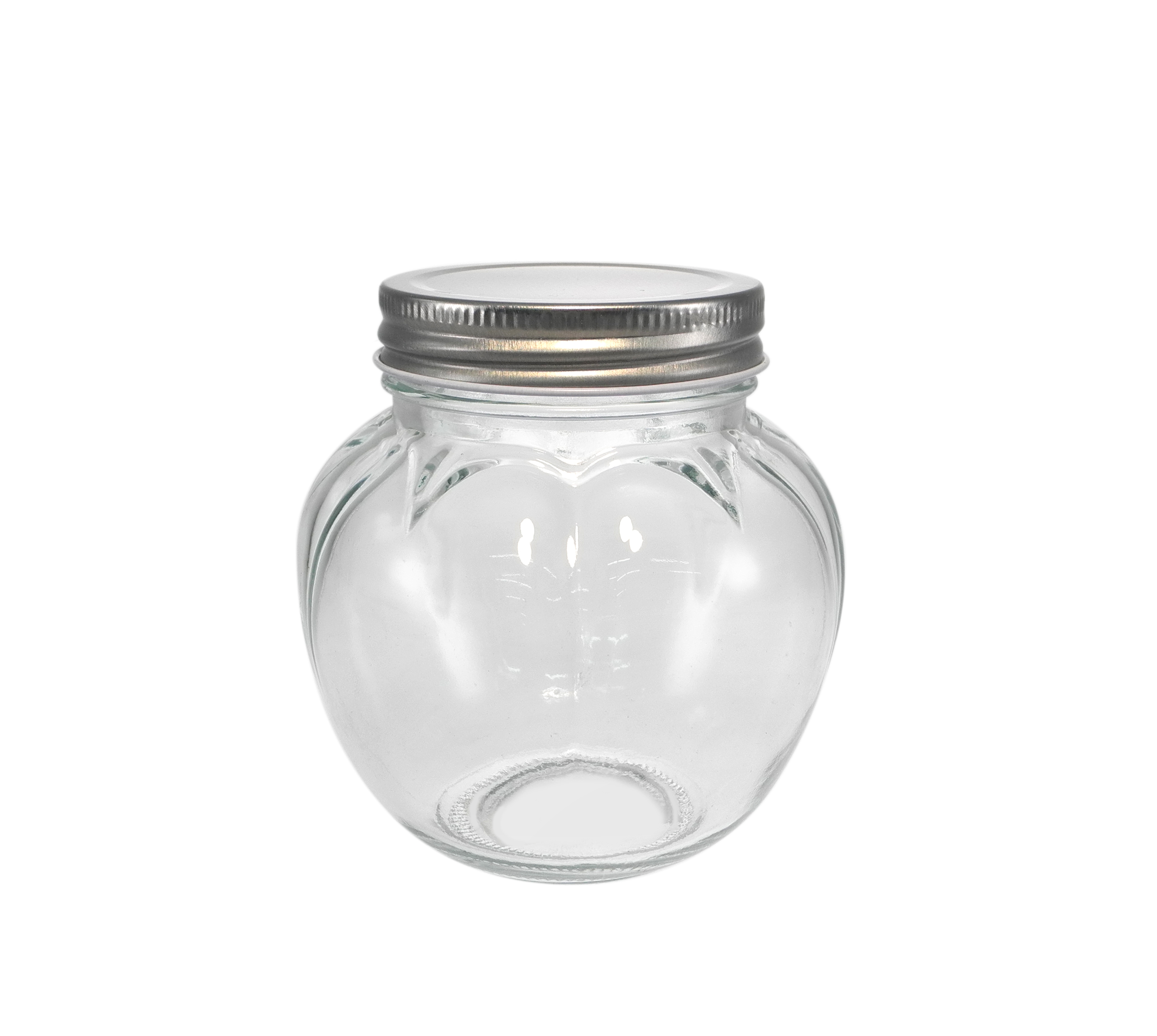 A Strawberry-shaped Silver Stainless Steel Lid for A High-boron-silica Glass Storage Jar YD-STJ-143