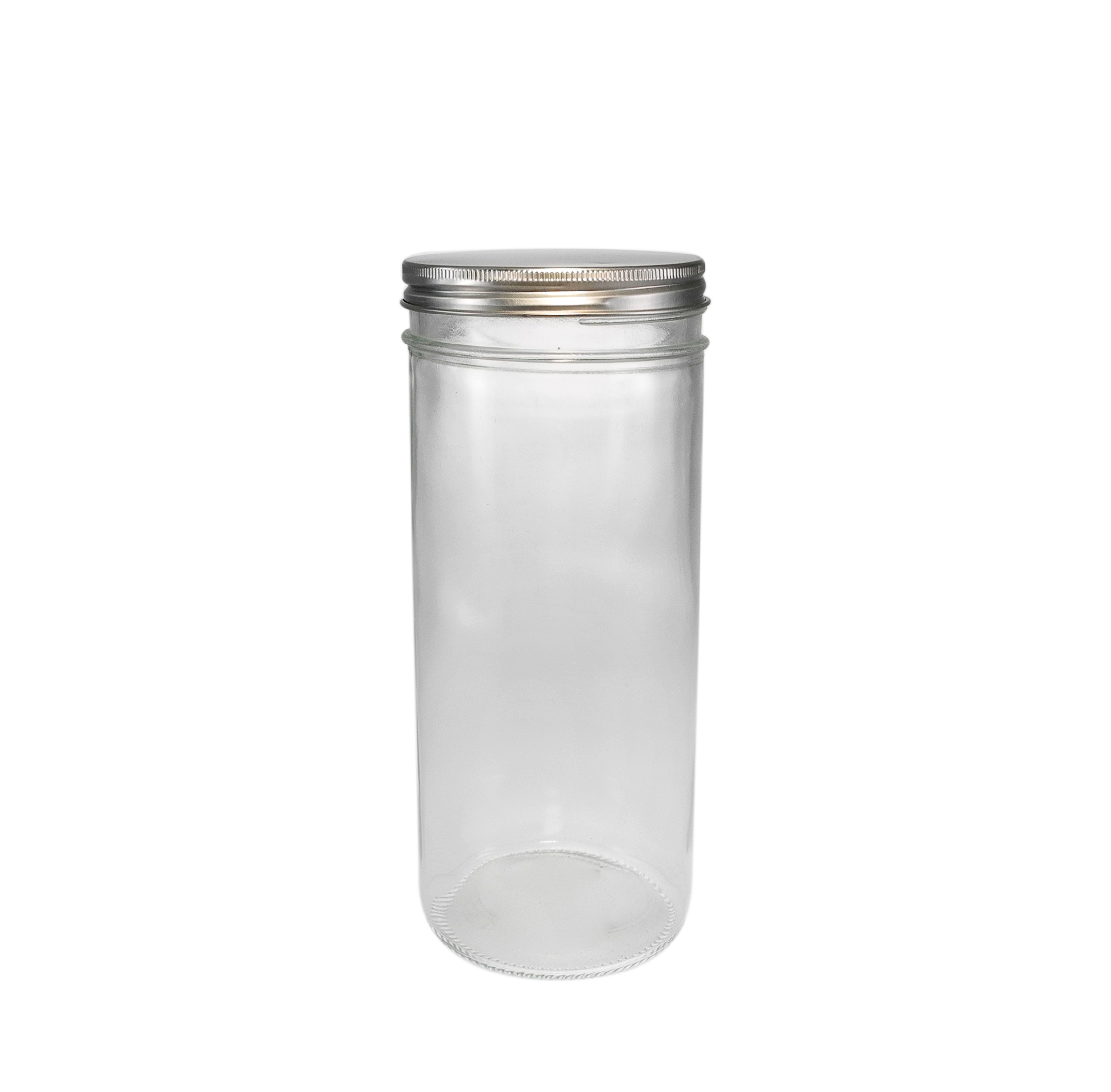 Silver Stainless Steel-colored Lid, without Embossed Patterns, High Borosilicate Glass Storage Jar YDS-STJ-156