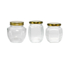 Cobweb Relief Pattern Gold Stainless Steel Lid High Borosilicate Glass Storage Jar YD-STJ-116