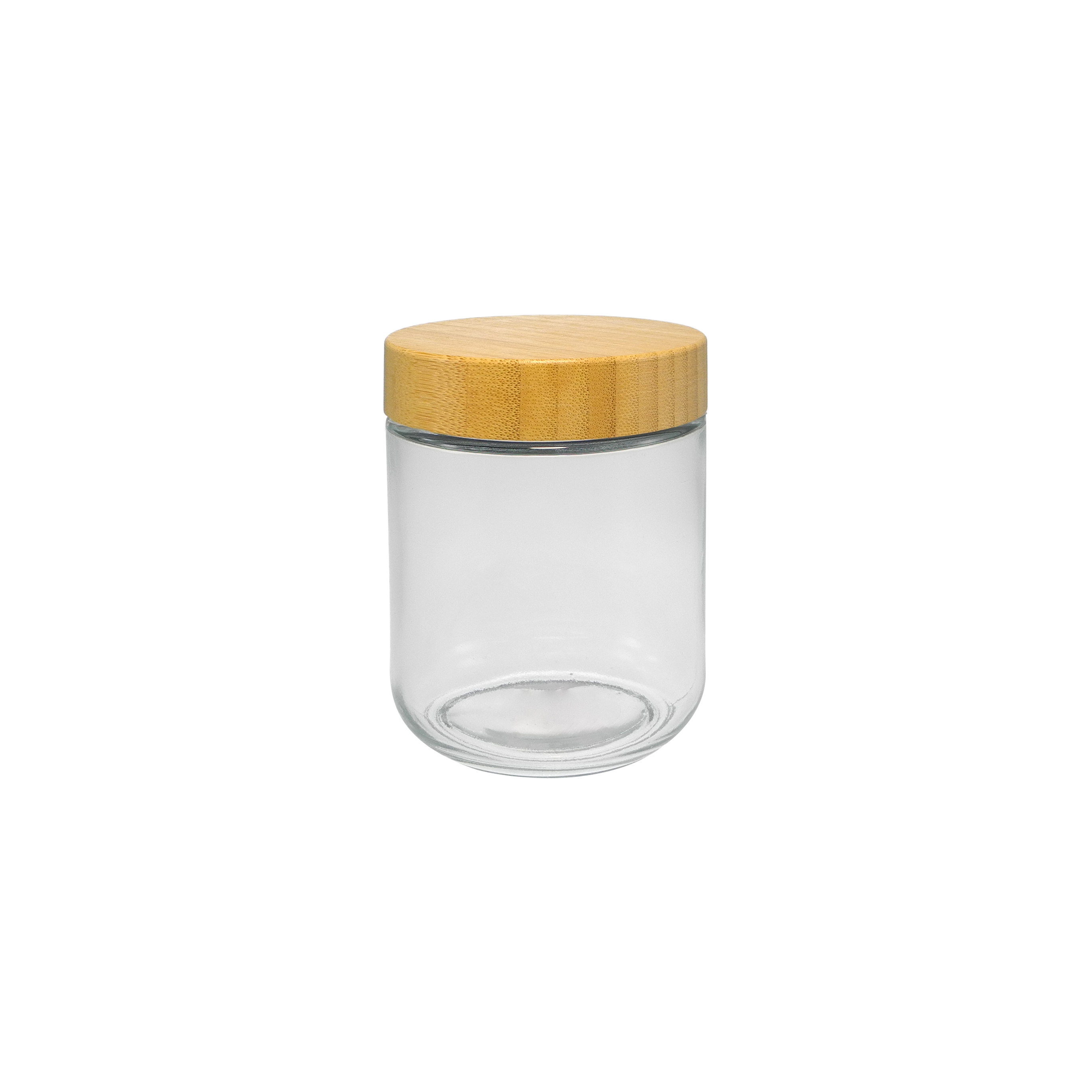 Large-mouth Wooden Lid High Borosilicate Glass Storage Jar YD-STJ-162