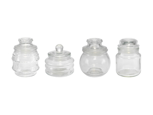 Special-shaped Large-bottle-mouth Wooden Lid High-boron-silica Glass Storage Jar YD-STJ-163