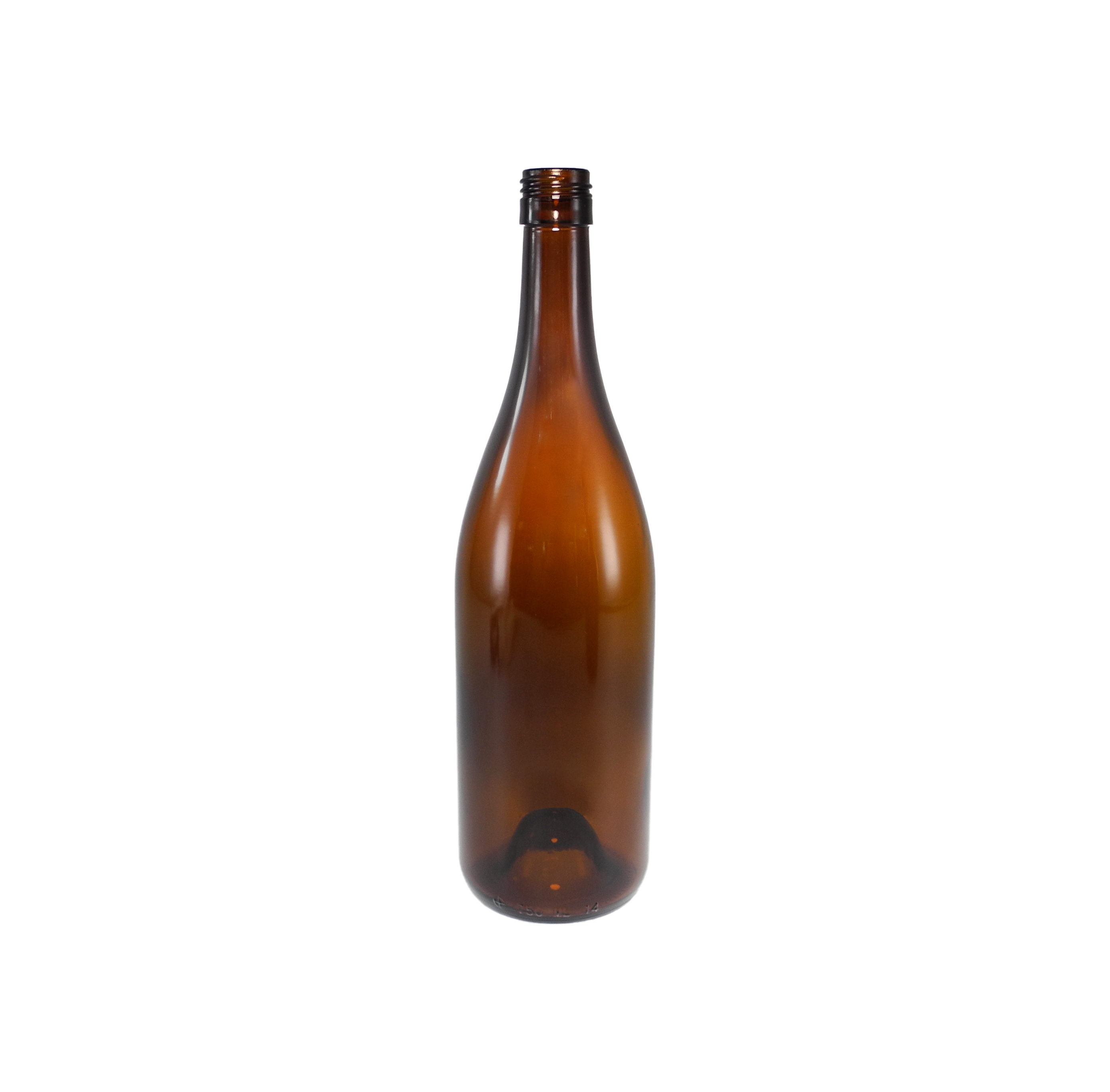 Round Cylindrical Glass Wine Bottle with A Closed Shoulder Section YD-BOW-010