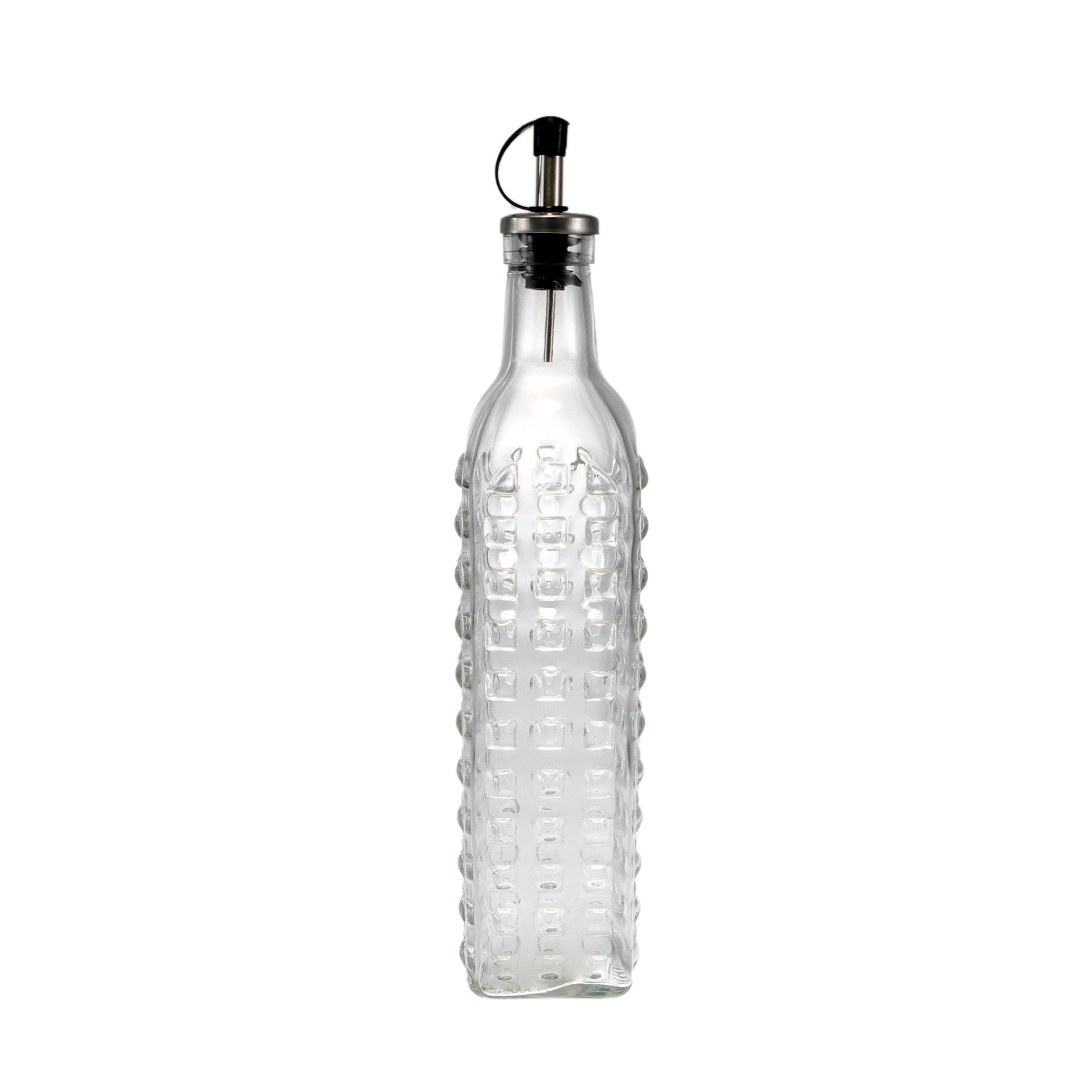 Relief Transparent Glass Balsamic Vinegar Bottle YD-VOB-040