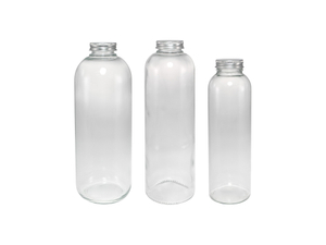 Small Bottle-mouth Silver Stainless Steel Lid, High Borosilicate Glass Storage Tank without Embossing YD-STJ-180