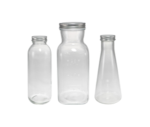 Silver Stainless Steel Lid, High-boron Silica Glass Storage Tank without Embossing YD-STJ-181