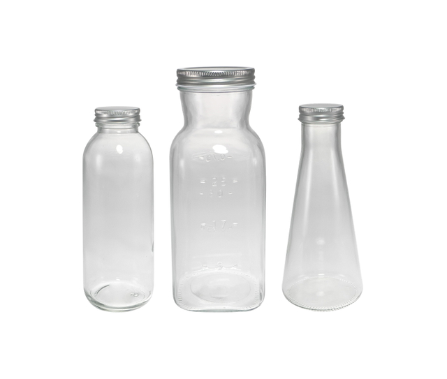 Silver Stainless Steel Lid, High-boron Silica Glass Storage Tank without Embossing YD-STJ-181