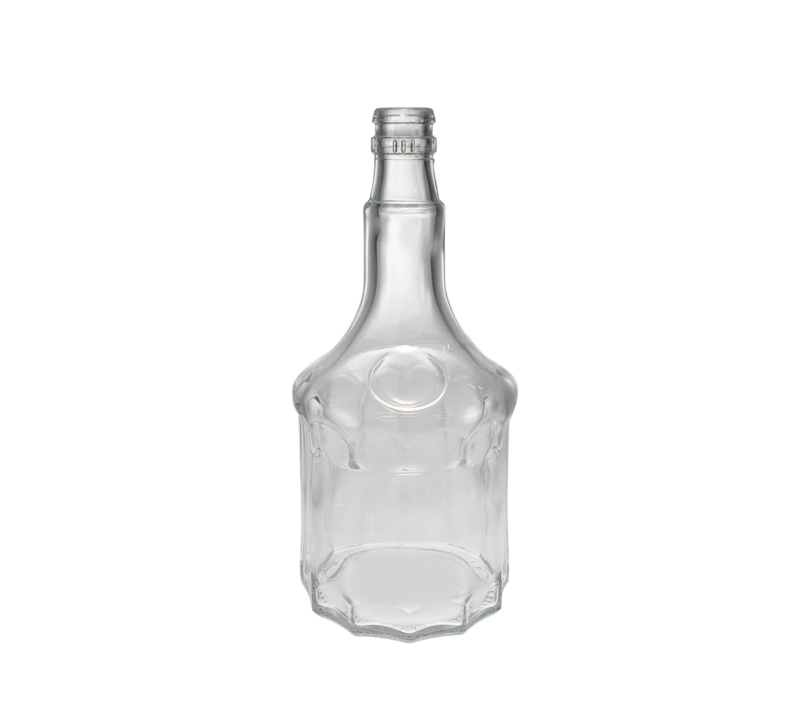 Oval Relief Glass Wine Bottle YD-BOW-016