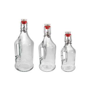 Transparent Frosted Glass Stopper Bottle YD-BOT-037