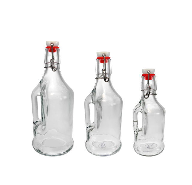 Transparent Frosted Glass Stopper Bottle YD-BOT-037