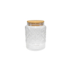 Rhombus-shaped Relief Pattern High Borosilicate Glass Storage Jar YD-STJ-077
