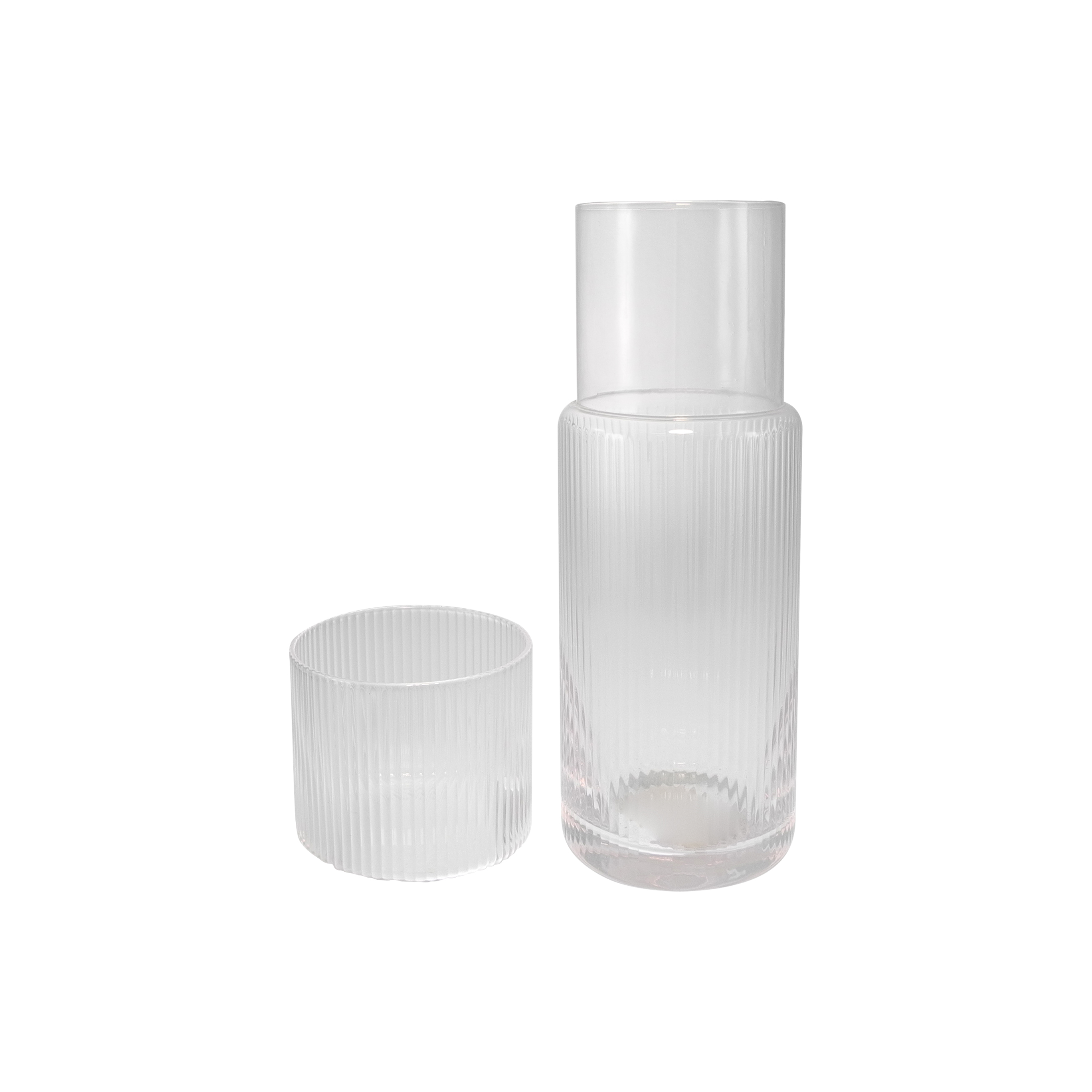 Vertical Striped Relief High Borosilicate Glass Kettle YD-KEL-009