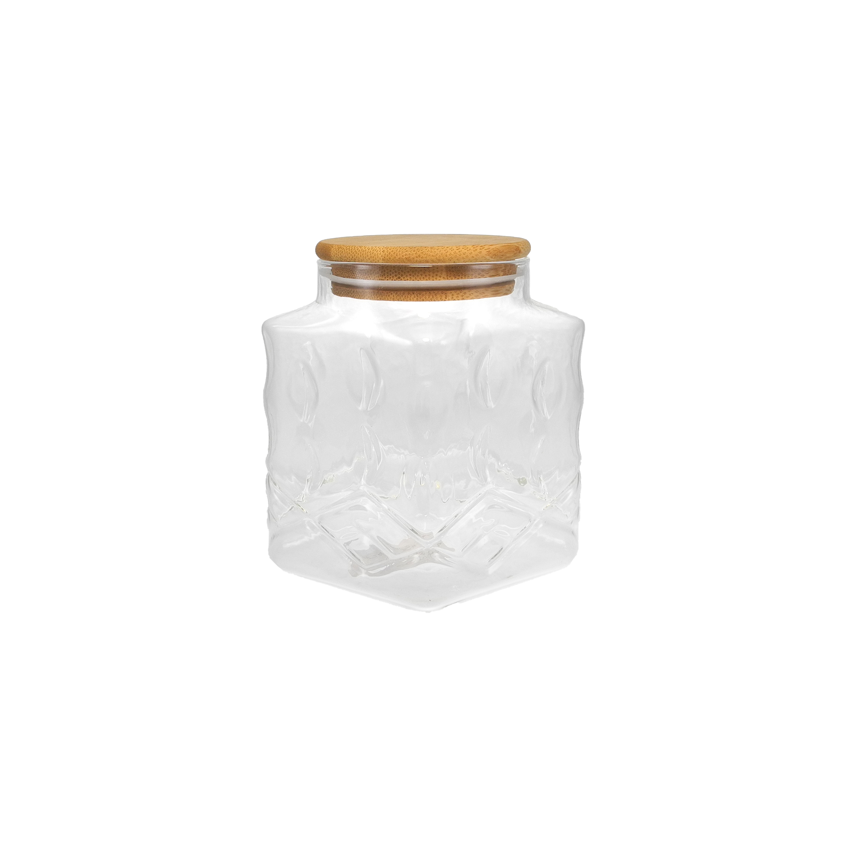 External Relief High Borosilicate Glass Storage Jar YD-STJ-074